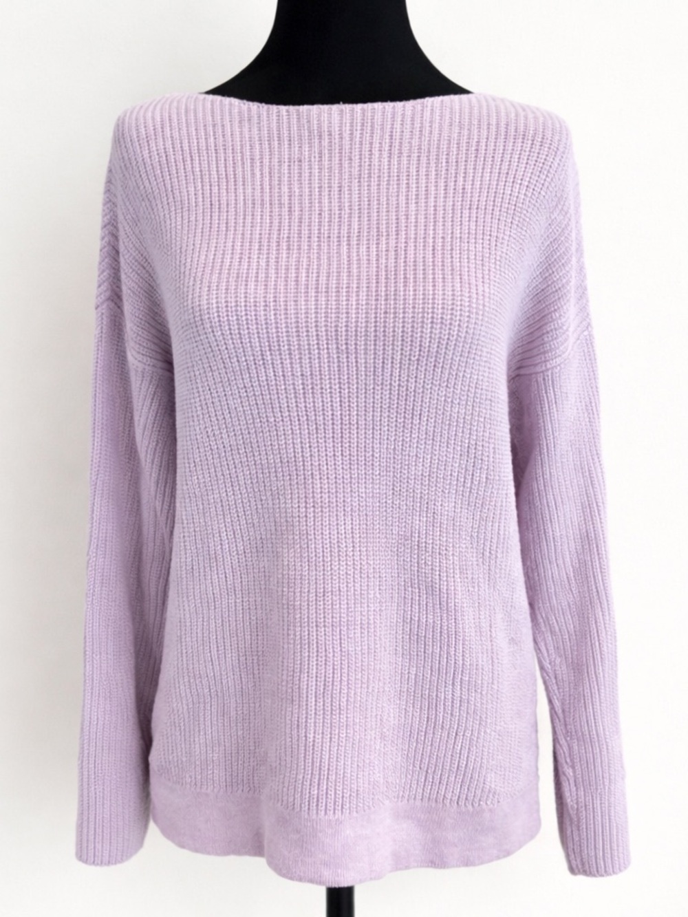 LOFT Lavender Knit Sweater Small Soft Girl Minimalist Spring Cozy